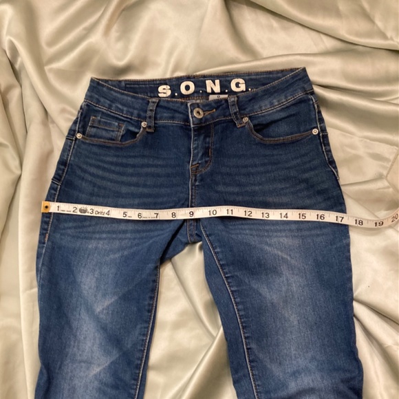 S.O.N.G. Skinny Blue Jeans Low Rise Size 0 VGUC - Picture 7 of 11